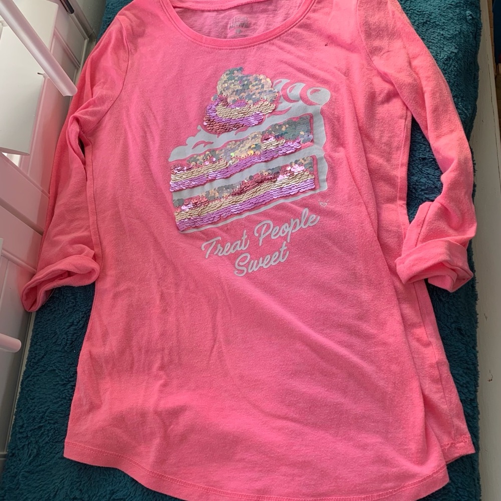 Justice Active 3/4 sleeve sequin flip cake